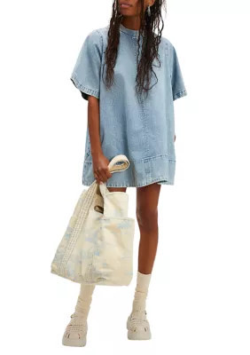 Free People Women's Harlow Mini Dress, Blue, Small | Belk