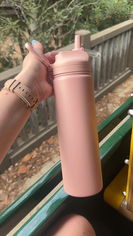 Such a good water bottle for only $8!! Bought this one for our day at Disney World and ended up loving it!

Now, we use these as our gym water bottles and I bring them to the park / play dates. I love it, because the handle makes it so easy to carry around, even when my hands are full. It’s durable and has such pretty neutral color options. I also hook it onto my diaper bag with a carabiner! 

#LTKtravel #LTKfitness #LTKfindsunder50