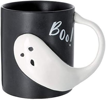 Boo Ghost on Black Matte Coffee Mug | Amazon (US)