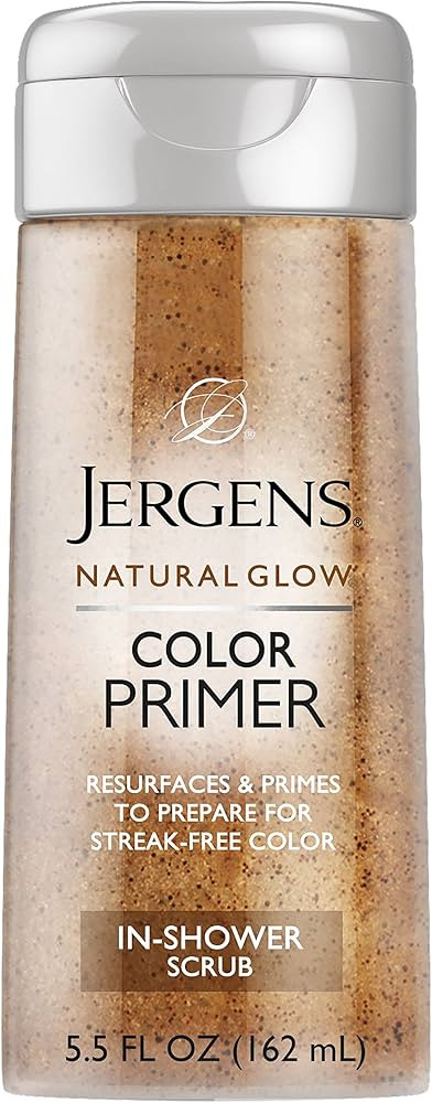 Jergens Natural Glow Color Primer Exfoliating In-Shower Body Scrub, 5.5 Ounces | Amazon (US)