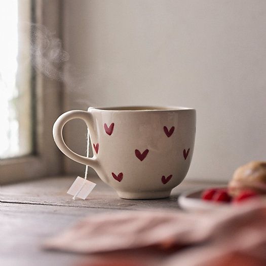 Painted Hearts Stoneware Mug | Terrain