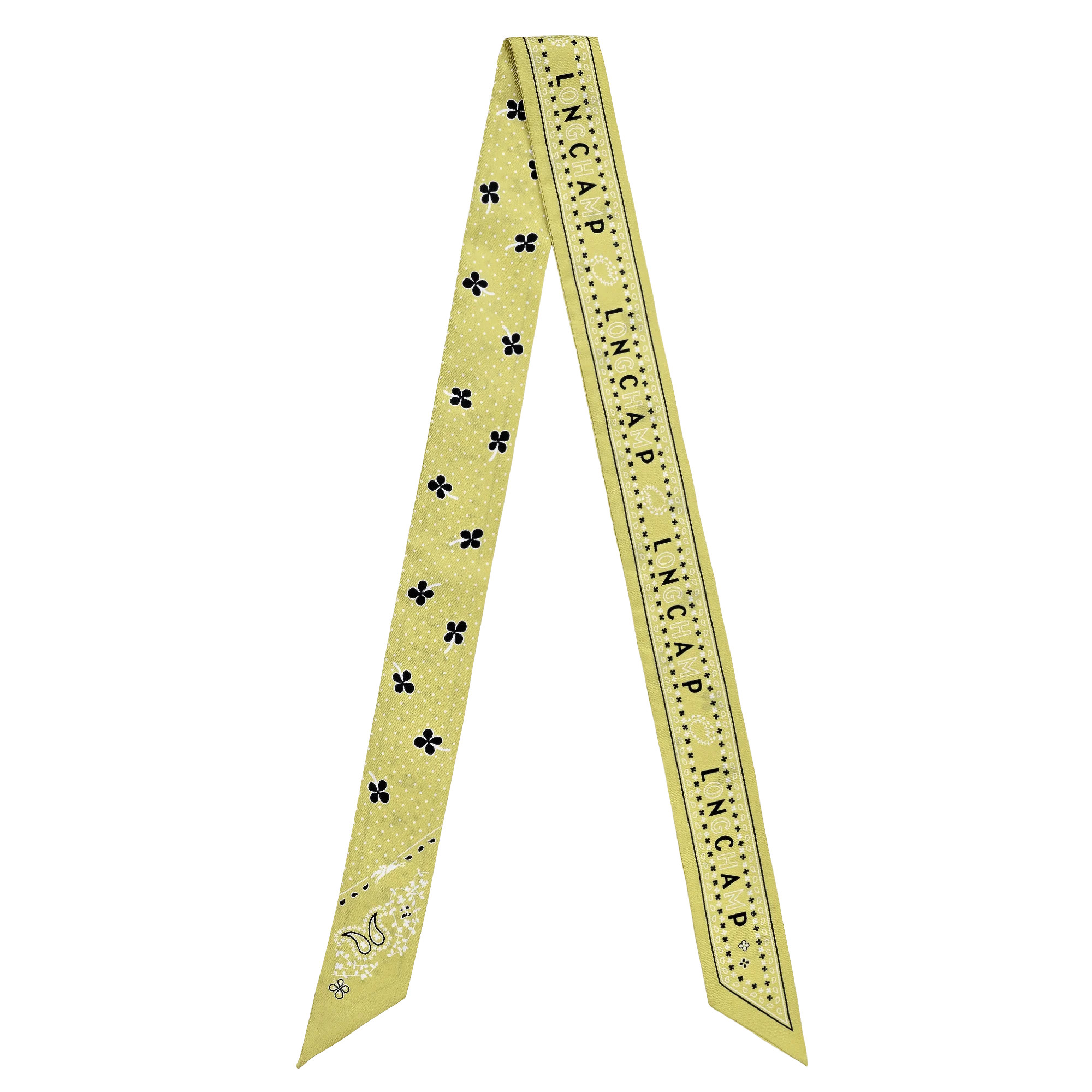 French Bandana Headband Lime - Silk | Longchamp US | Longchamp