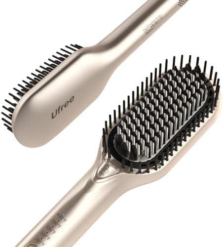 Ufree Upgraded Hair Straightener Brush, 5 Temps Straightening Brush with Ionic Tech, Cool Air Sys... | Amazon (US)