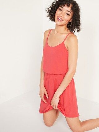 Waist-Defined Slub-Knit Cami Dress for Women | Old Navy (US)