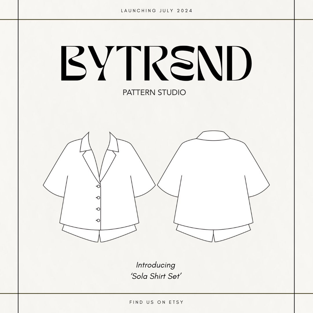 Sola Shirt Set - PDF Digital Sewing Pattern - Etsy | Etsy (US)