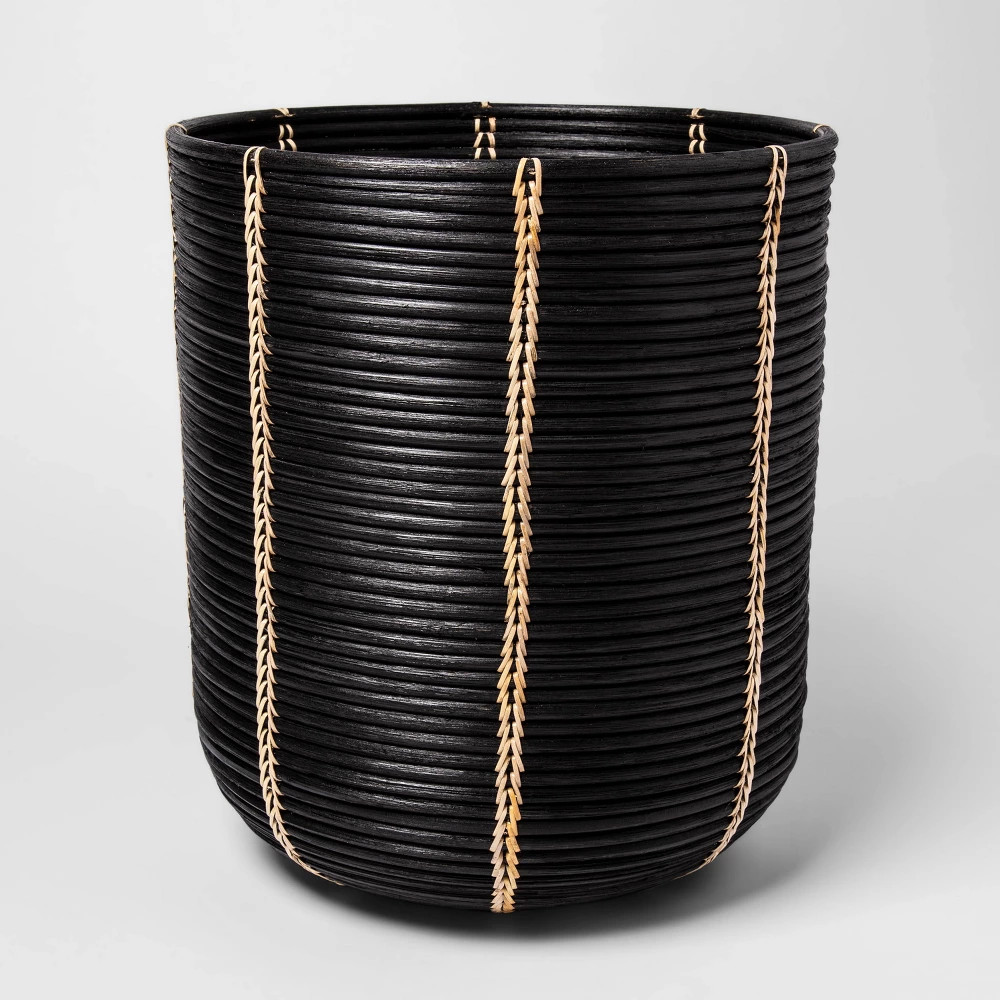 15.1"" x 12.9"" Decorative Rattan Basket Black - Project 62 | Target