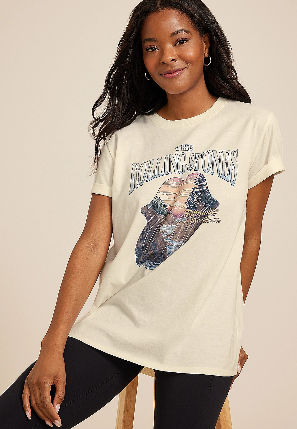 The Rolling Stones Oversized Fit Graphic Tee | Maurices