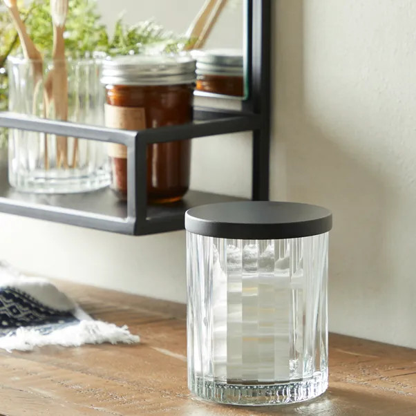 London Ribbed Glass Storage Jar | Dunelm (migrated)