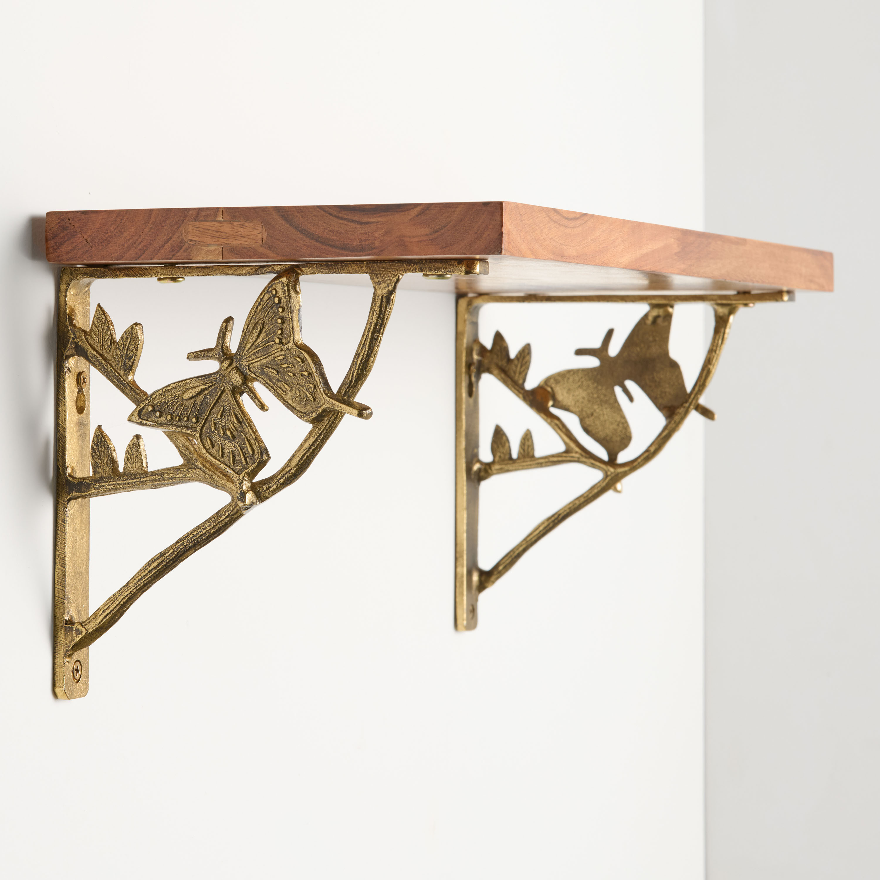 Antique Bronze Butterfly Mix & Match Shelf Brackets 2 Pack | World Market