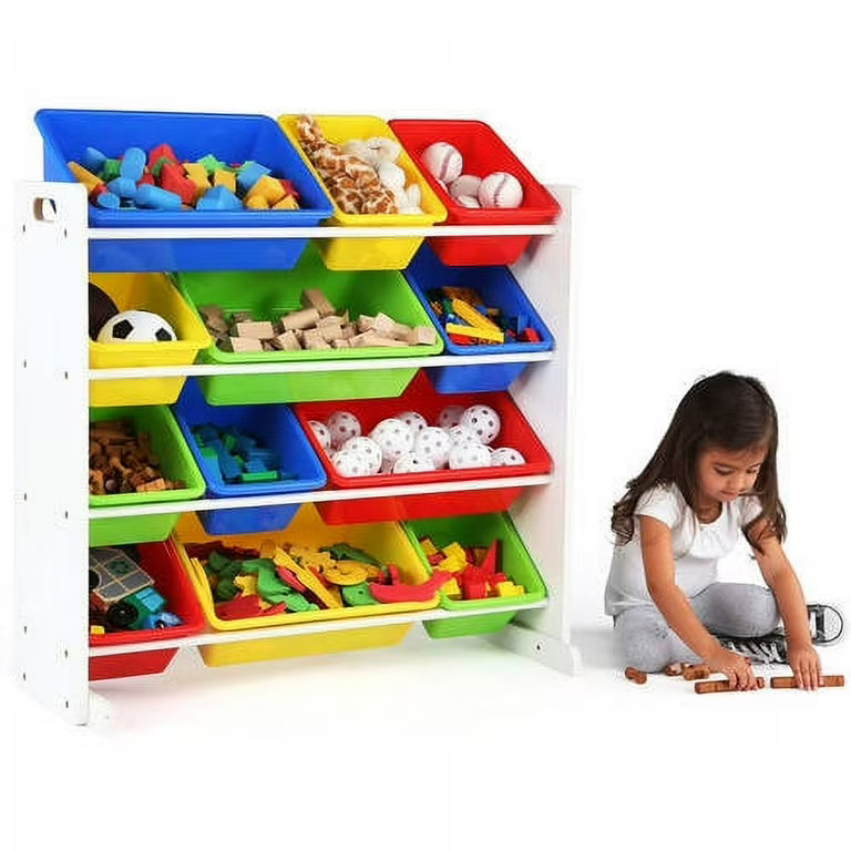 Tot Tutors Summit Kids Toy Storage Organizer with 12 Bins - Walmart.com | Walmart (US)