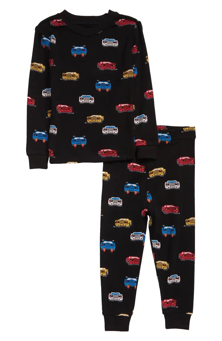 Kids' Cars Fitted Cotton Two-Piece Pajamas | Nordstrom