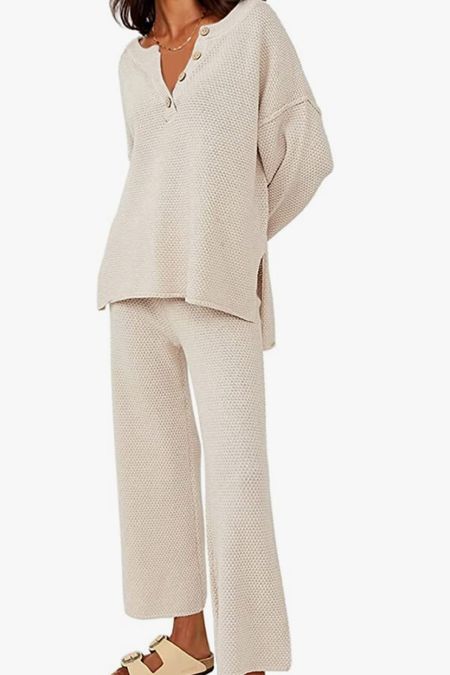 Lightweight sweater matching lounge set. Dupe for Free People Hailee Sweater set.

Not as oversized as FP one. Get TTS or size up one. I wear a medium. 

#LTKstyletip #LTKFind #LTKunder50