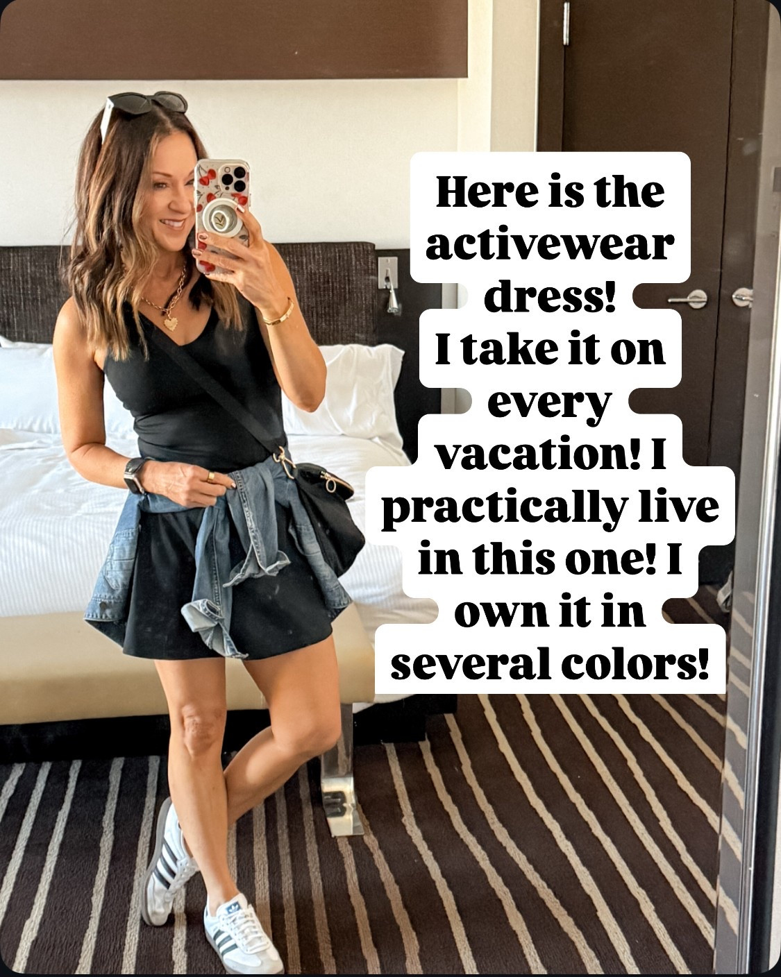 The best activewear dress with built-in-bra and removable pads with separate shorts on Amazon. The softest cloud like fabric. Size XS in black. 
For ref: I’m 5’1”, 108lbs  

#LTKOver40 #LTKPetite #LTKActive