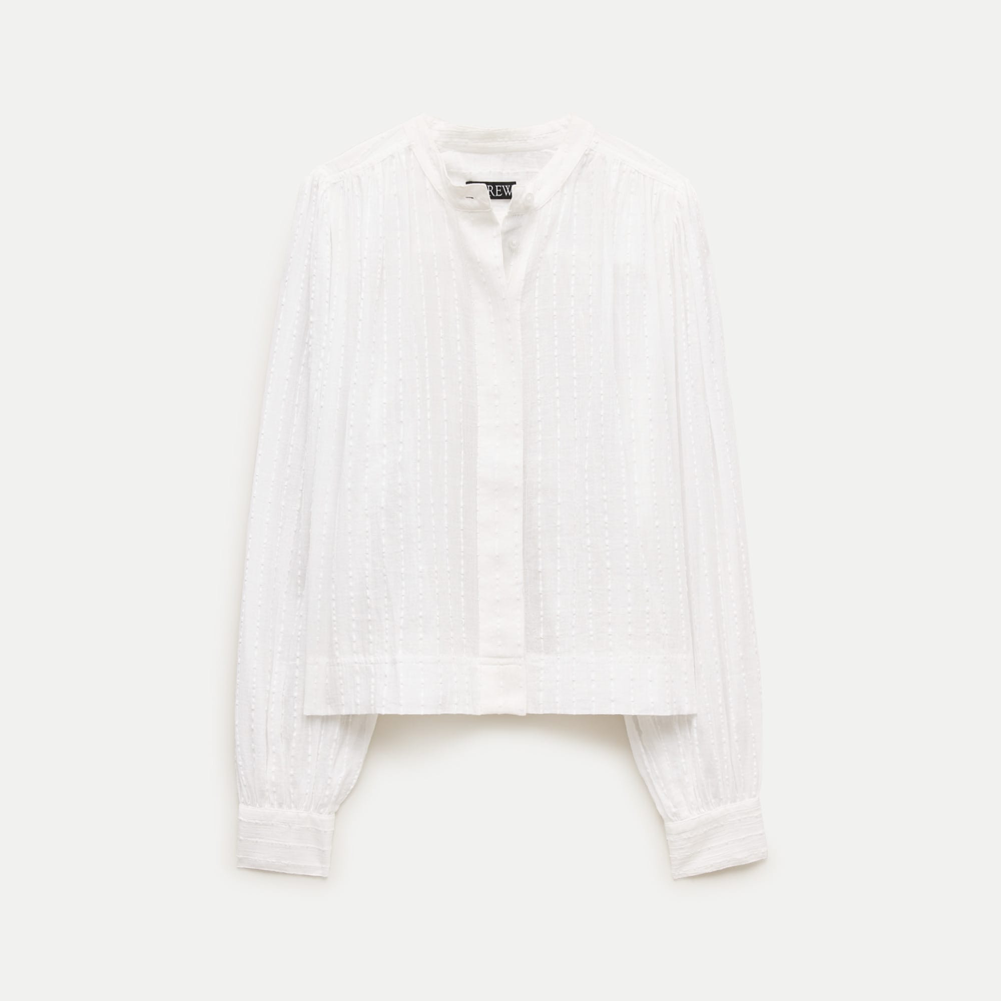 Button-front blouse in striped textured cotton | J. Crew US