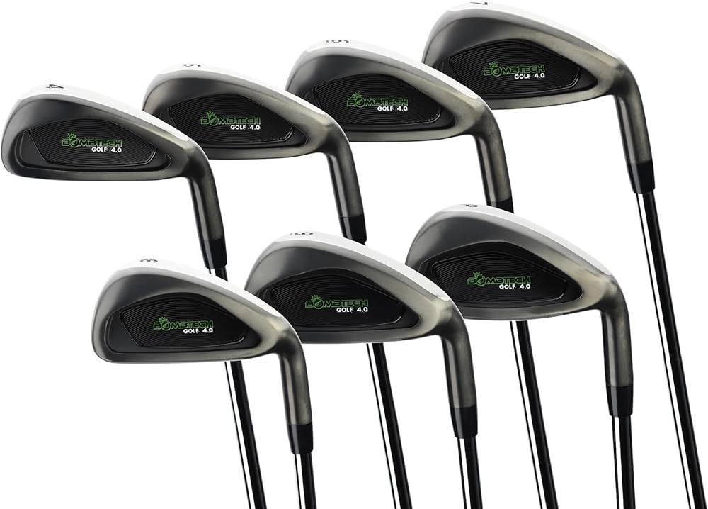 BombTech Golf - Premium Golf 4.0 Iron Set - Right-Handed Irons Include 4, 5, 6, 7, 8, 9, PW - Eas... | Amazon (US)