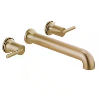 Delta Trinsic 2-Handle Wall-Mount Tub Filler Trim Kit in Champagne Bronze (Valve Not Included)-T5... | The Home Depot