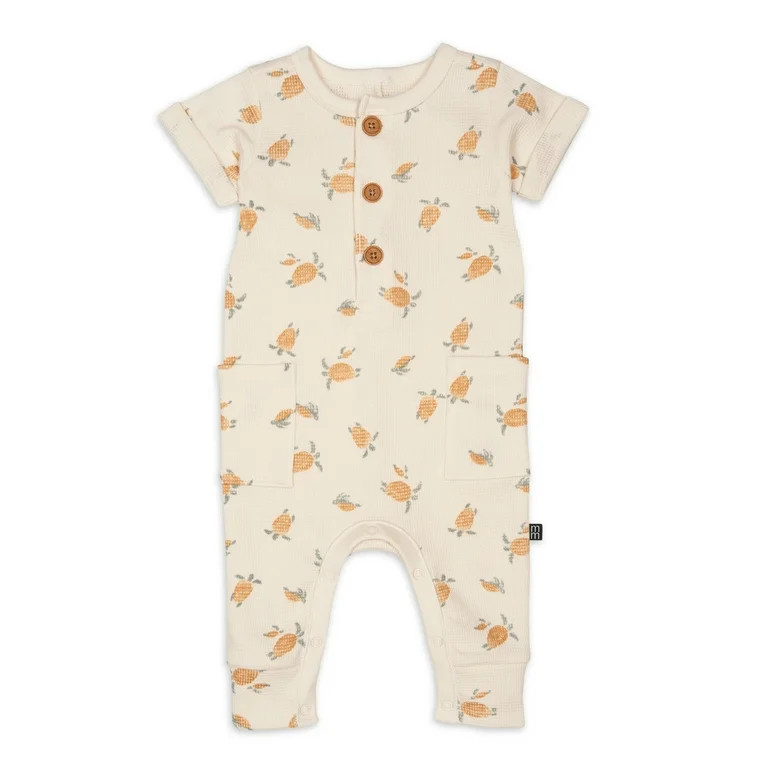 Modern Moments By Gerber Baby Girl Short Sleeve and Long Leg Romper, Sizes 0/3 Months-24 Months | Walmart (US)