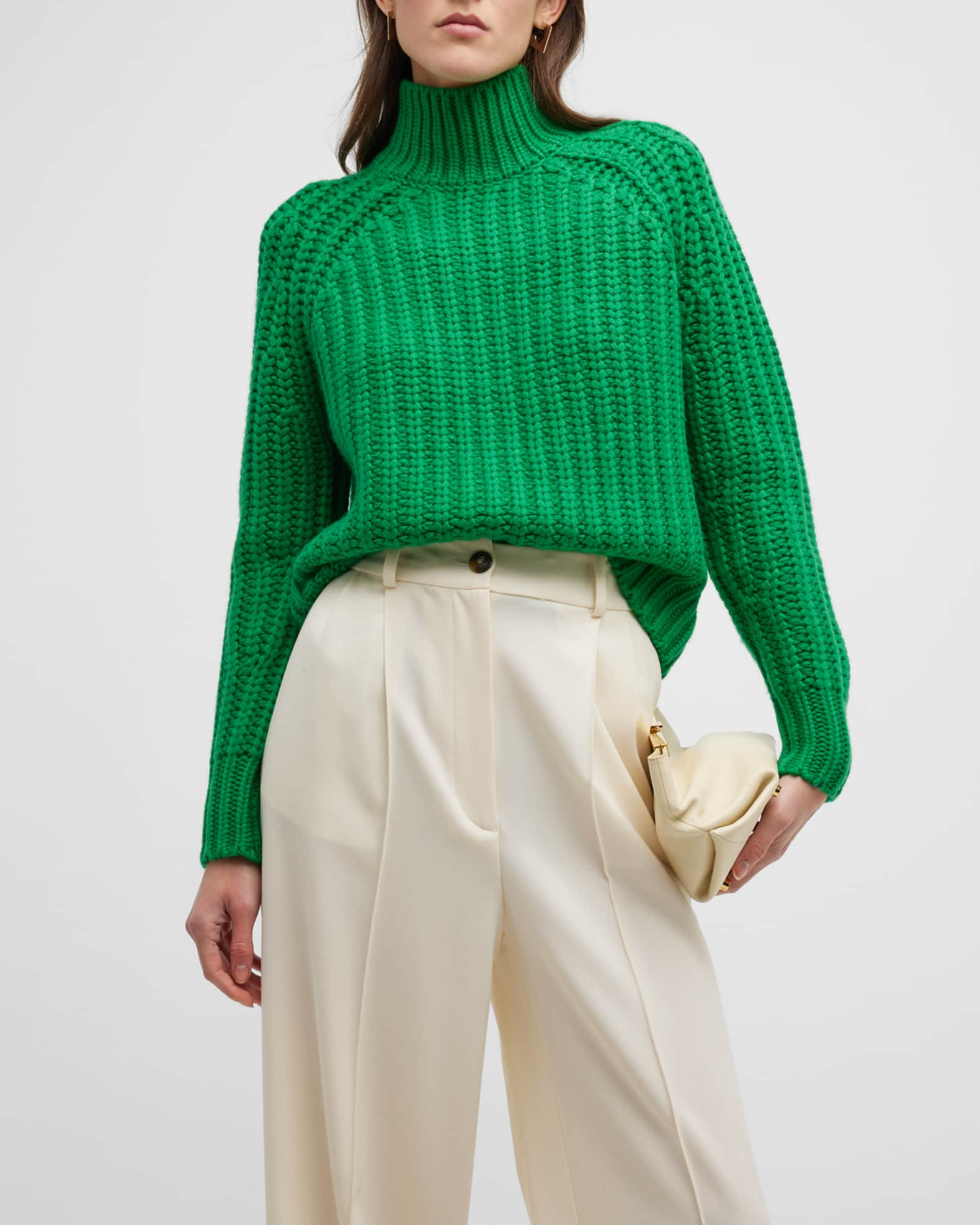 Ribbed Turtleneck Sweater | Neiman Marcus