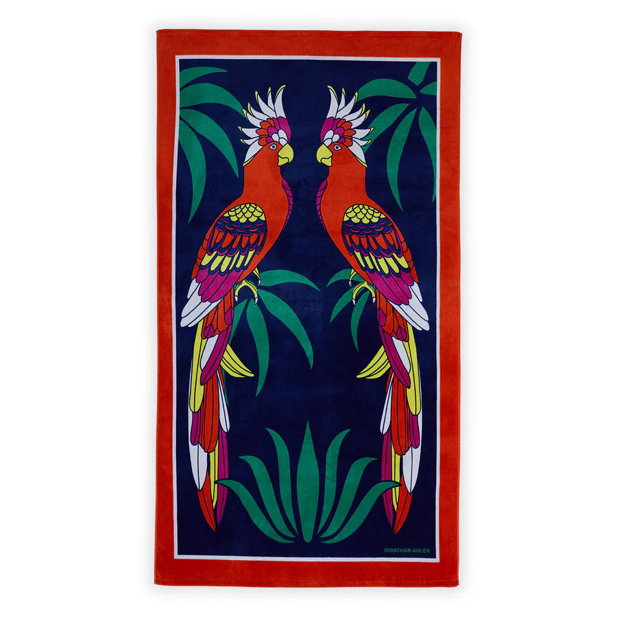 Parrots Beach Towel | Jonathan Adler US