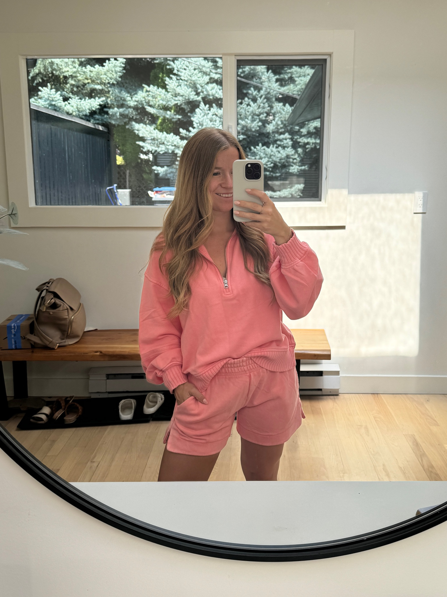 matching aerie sweat short set 🩷

#LTKfitness #LTKcanada #LTKsale
