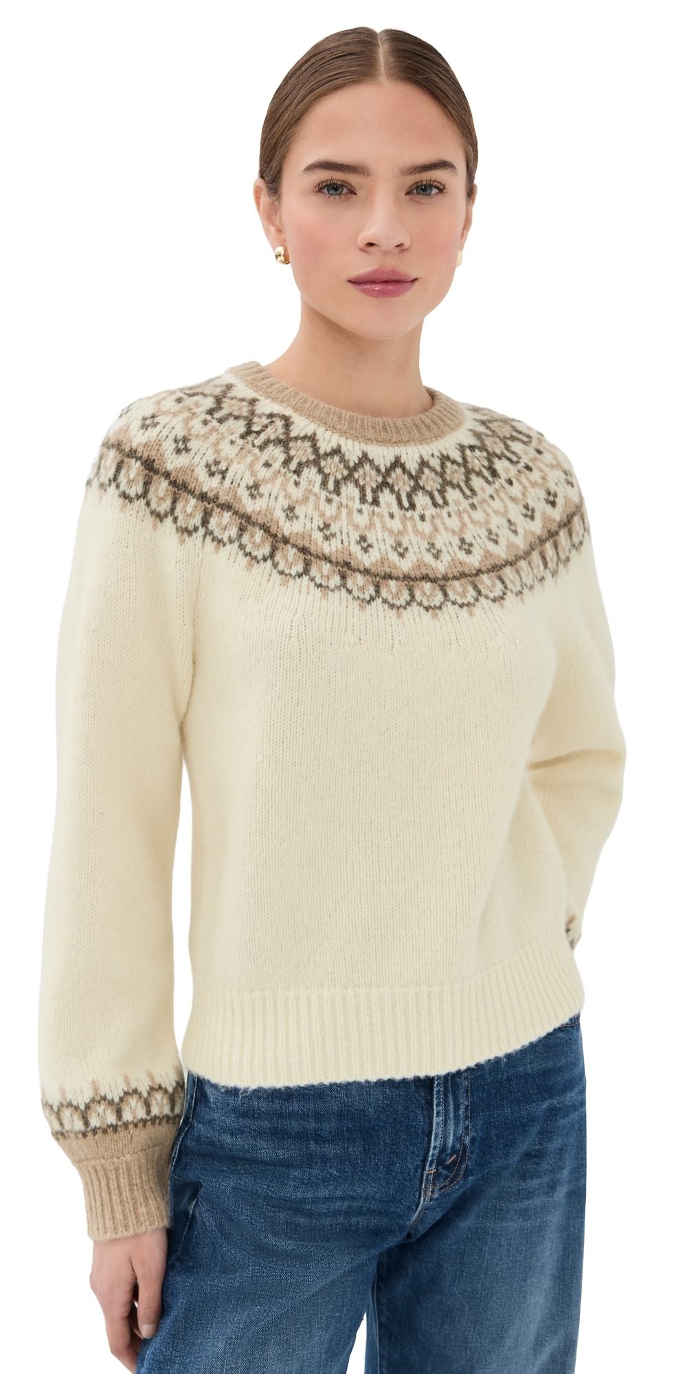 PAIGE Misha Sweater Ivory Multi L | Shopbop