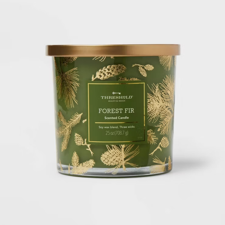 Holiday Forest Fir Glass Jar Candle Green - Threshold™ | Target