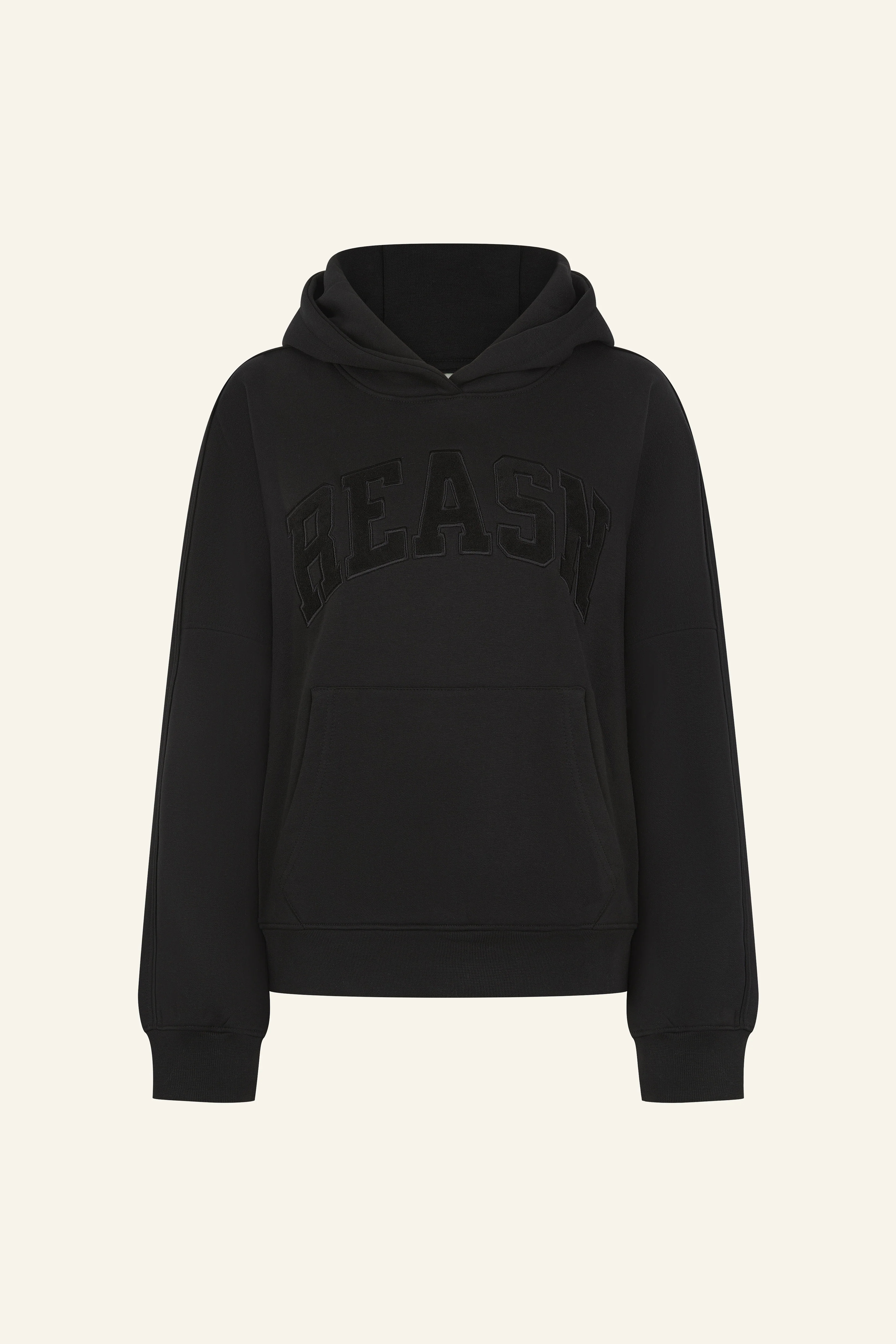 Oversized Branded Hoodie - Core Black | Reasn