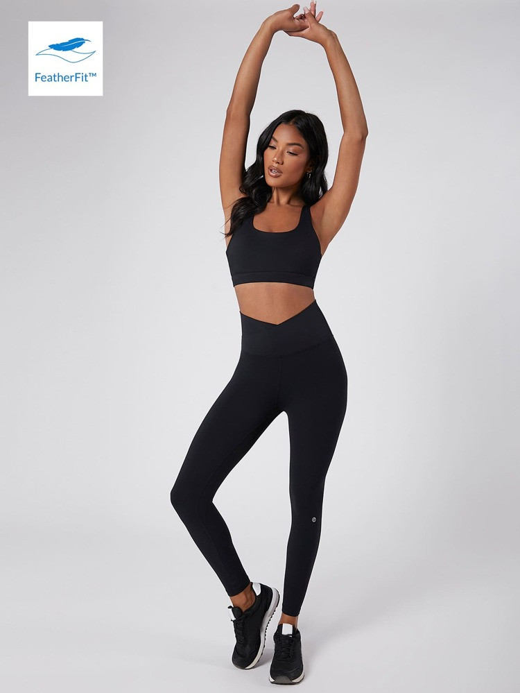GLOWMODE FeatherFit™ Crossover Leggings | SHEIN