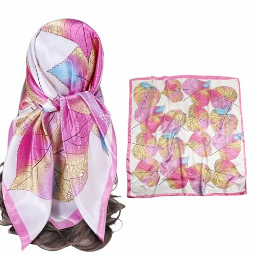 HOLIIBN Like Silk Square Head Hair Scarf Silky Satin Bandana Scarves Wraps Purse Bag Scarf for Women 35 Inches | Amazon (US)