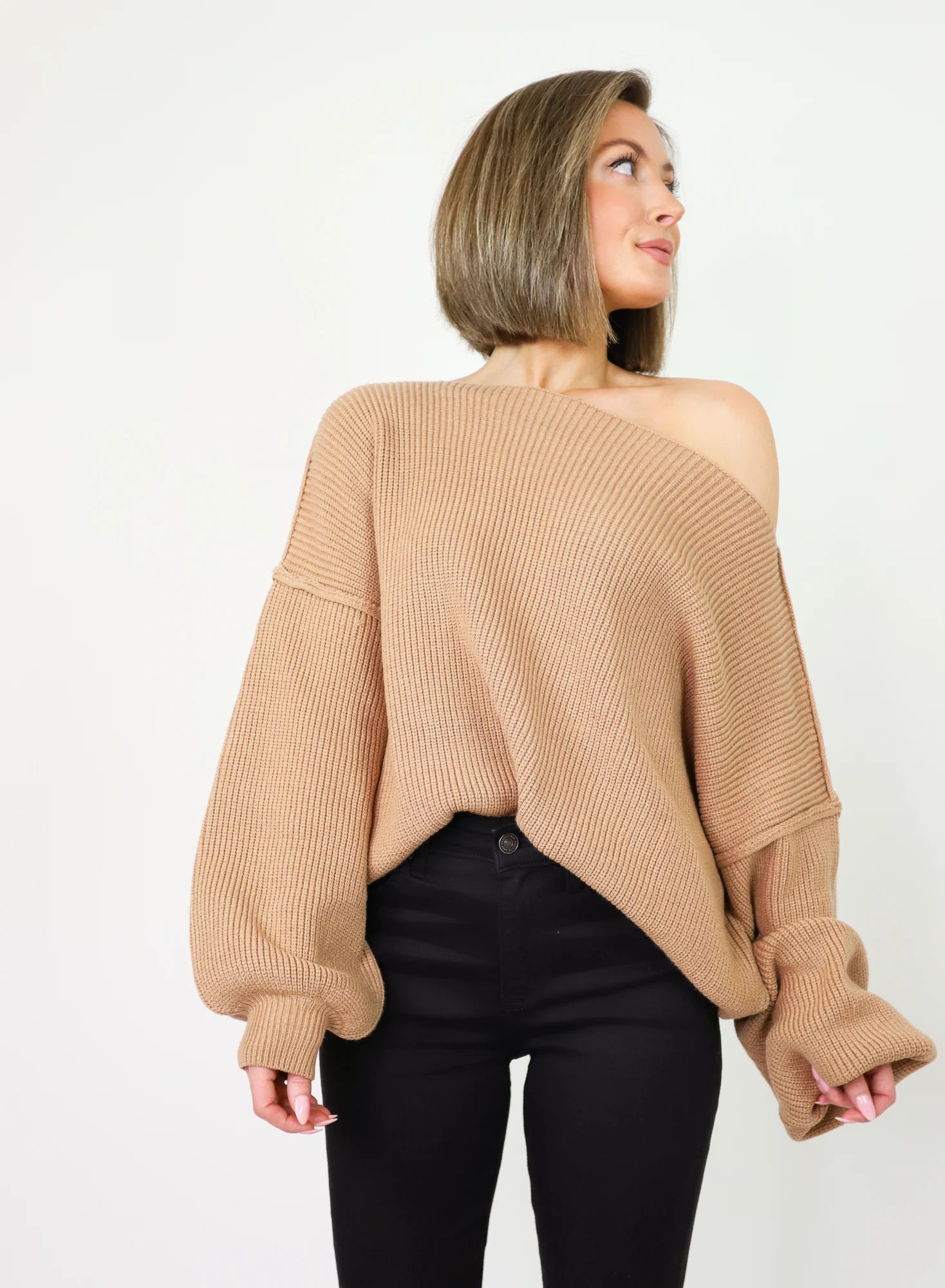 Wear Me Off The Shoulder Sweater | Pretty Neutral