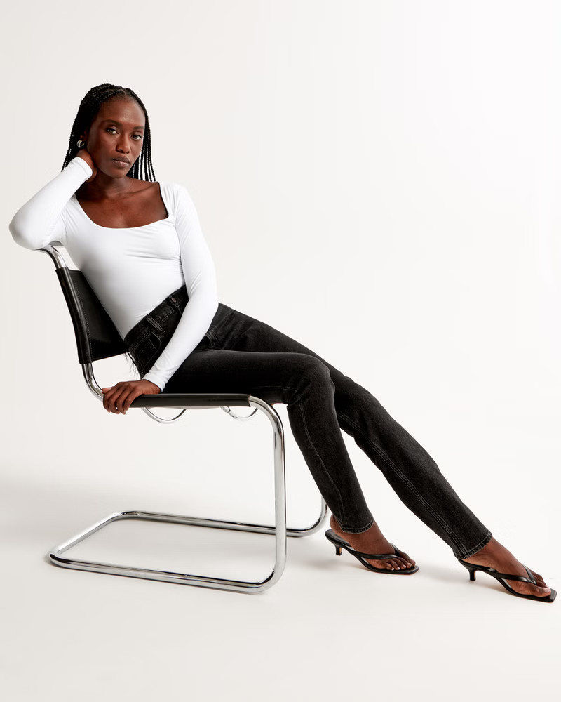 Ultra High Rise 90s Slim Straight Jean | Abercrombie & Fitch (US)