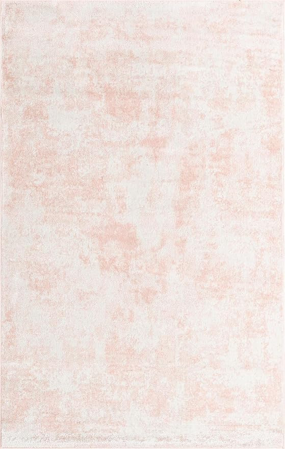 Unique Loom Eos Collection Area Rug - Borealis (5' 3" x 8' Rectangle, Carnation Pink/ Ivory) | Amazon (US)