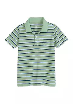 Crown & Ivy™ Boys 4-7 Short Sleeve Triple Stripe Performance Polo Shirt | Belk