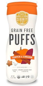 Serenity Kids 6+ Months Grain Free Puffs Toddler & Baby Snack | No Added Sugar, Gluten & Rice Fre... | Amazon (US)