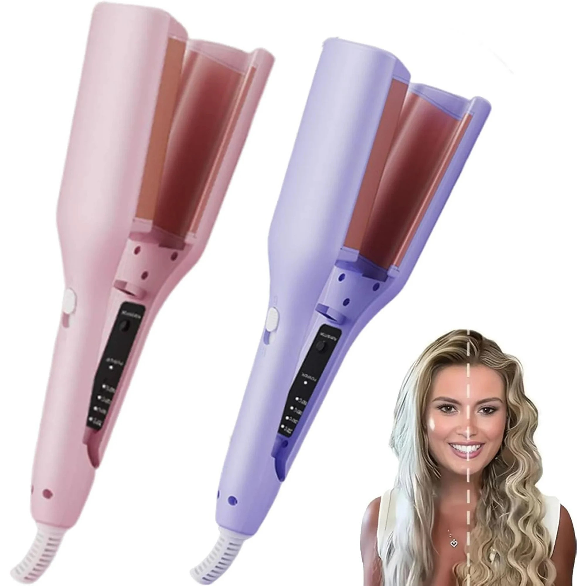 Explicitu Hair Styling Tool with Negative Ionic Technology, Homessencials 3D Anti-Scald Waver Hai... | Walmart (US)