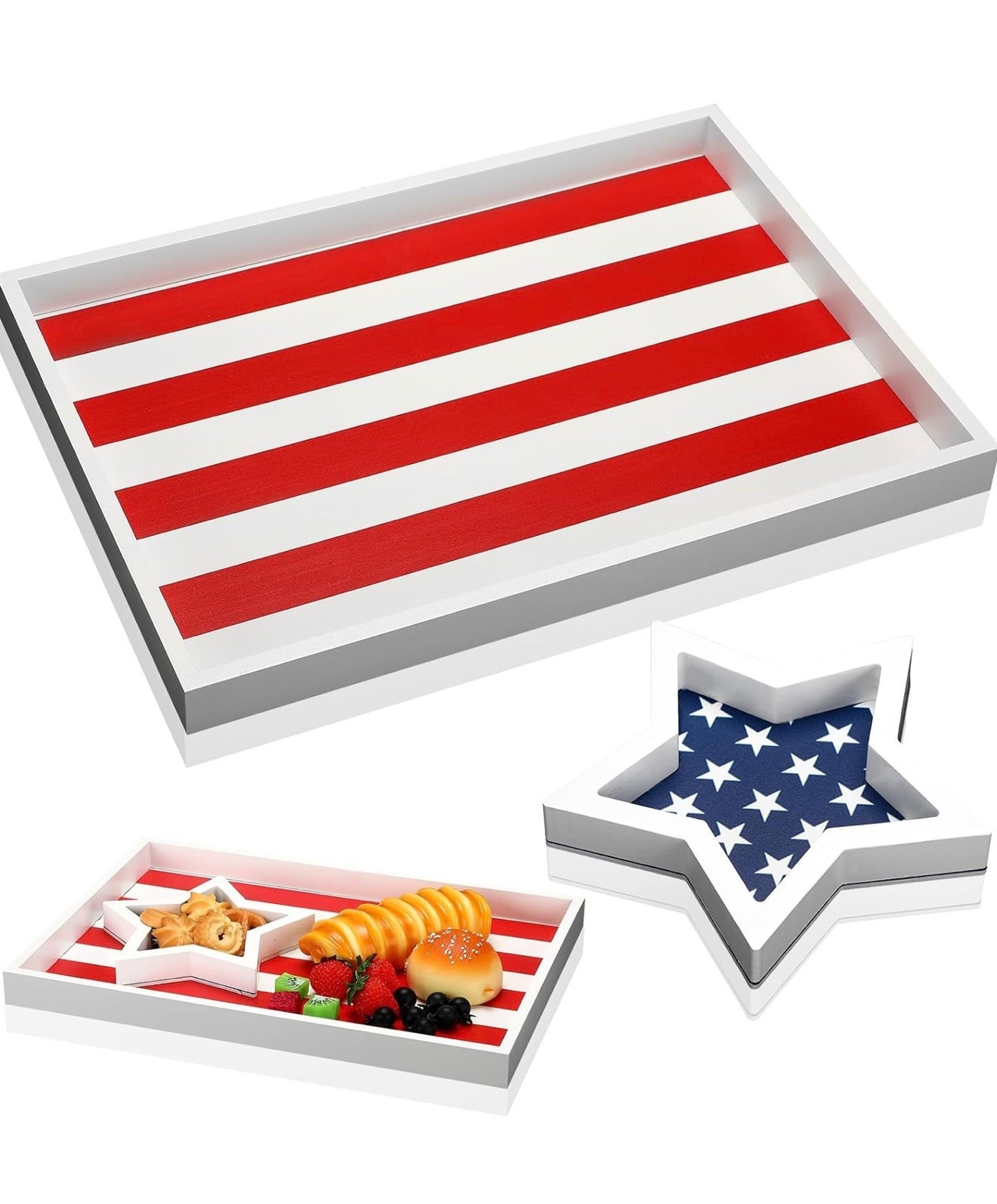 Patriotic Serving Tray Set 🇺🇸 Red White & Blue Entertaining


How fun is this patriotic serving tray set ❤️🤍💙 The striped tray paired with the star-shaped dish is perfect for hosting—use it for snacks, sweets, or a festive charcuterie moment. Such a cute way to elevate your 4th of July setup while keeping things functional ✨

Perfect for backyard parties, summer gatherings, or even styled on a coffee table when not in use 🇺🇸

patriotic entertaining, 4th of july decor, red white and blue serving tray, americana kitchen decor, summer hosting essentials, festive charcuterie board, patriotic party setup, amazon home finds, summer decor, Memorial Day party decor 

#LTKSeasonal #LTKHome #LTKfoodie