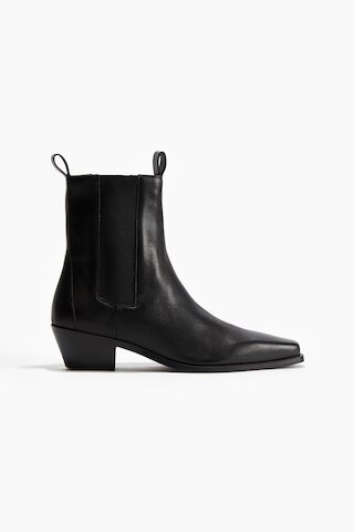 H & M - Leather Ankle Boots - Black | H&M (US + CA)