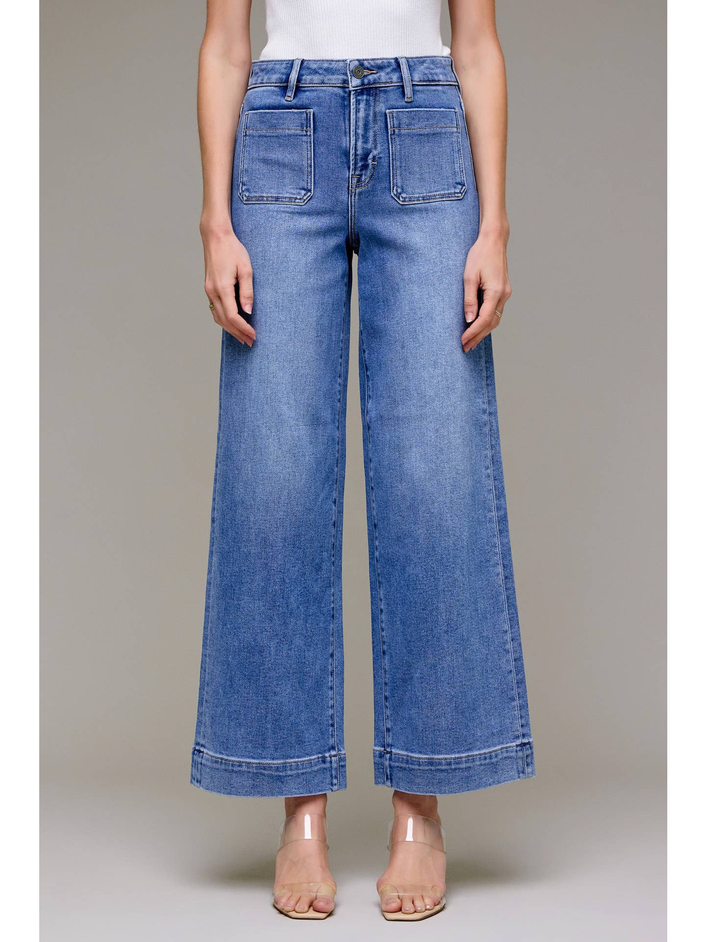 Nori Front Pocket High Rise Wide Leg Jean | MTT Collective