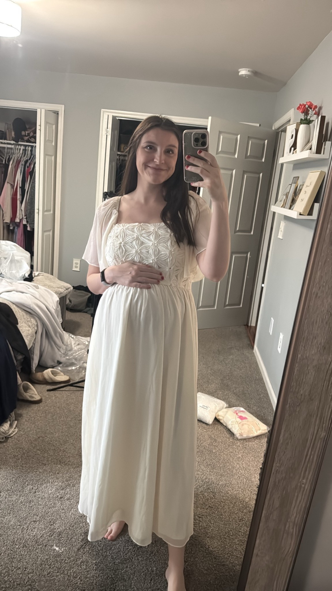 Another super cute pink blush maternity dress!

#LTKBump