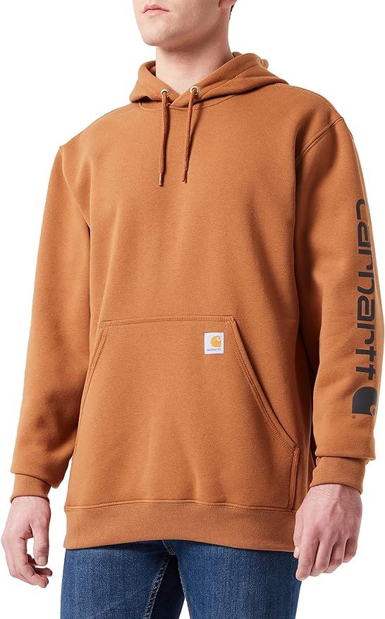 Carhartt Men's Loose Fit Midweight Logo Sleeve Graphic Sweatshirt | Amazon (US)
