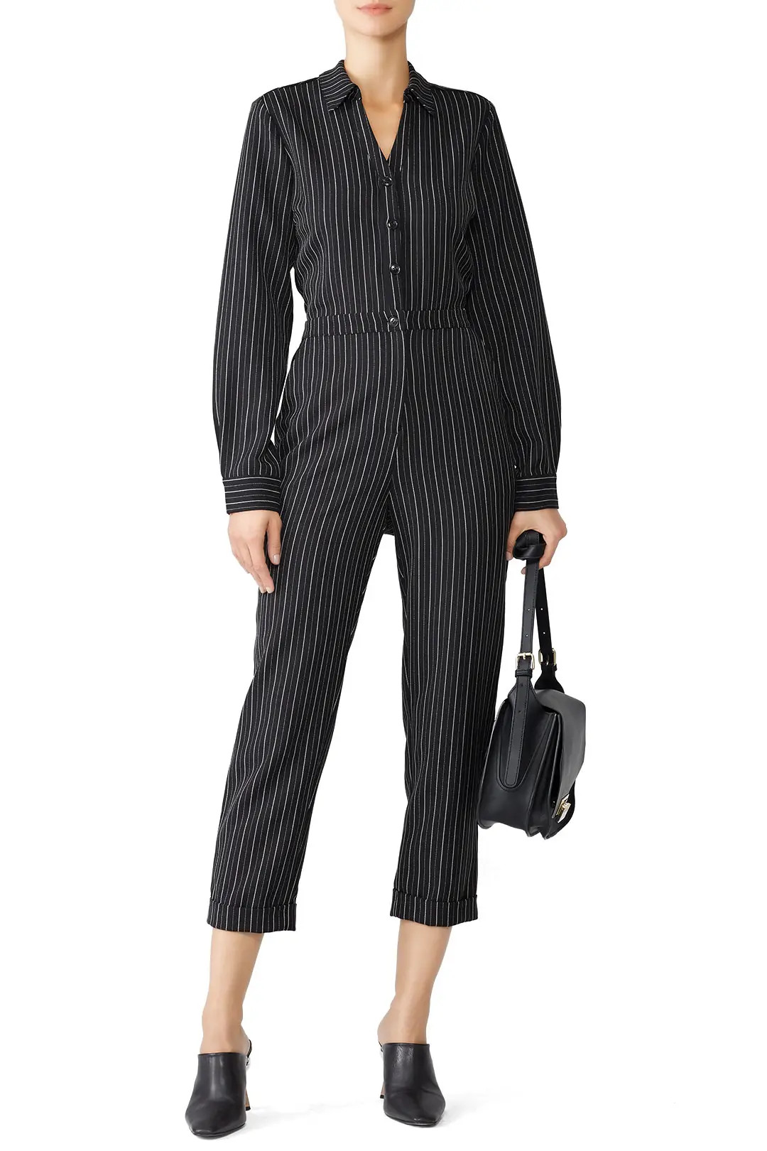 Greylin Anya Pinstripe Jumpsuit | Rent The Runway