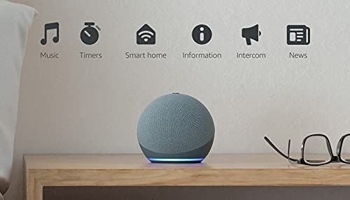Echo Dot (4th Gen) | Sleek design with full sound, Bluetooth, and Alexa | Twilight Blue | Amazon (US)