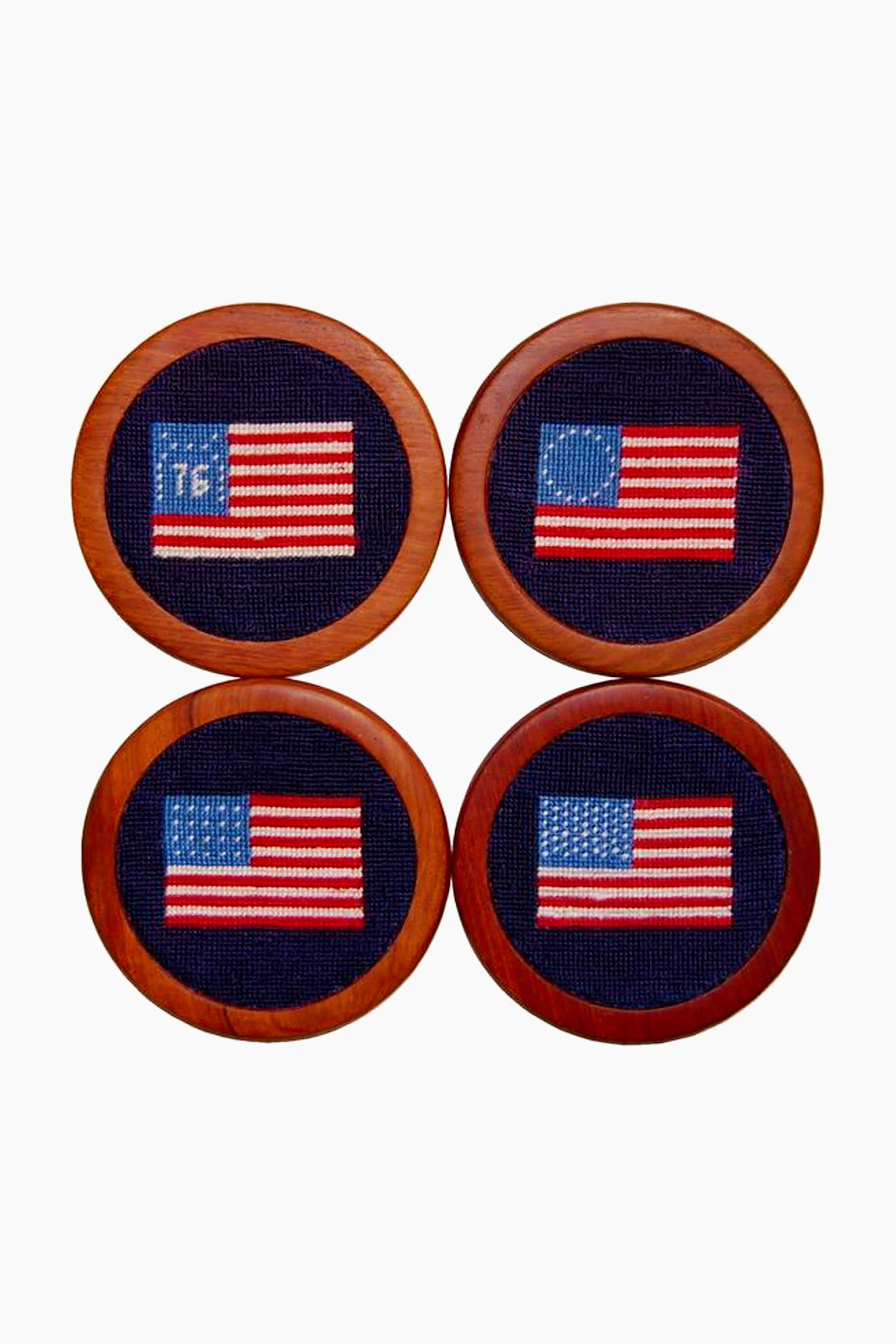 American Flag Needlepoint Coaster Set | Tuckernuck (US)