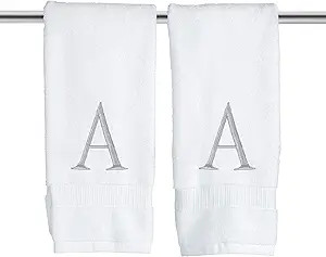 Monogrammed Hand Towels for Bathroom - Luxury Hotel Quality Personalized Initial Decorative Embro... | Amazon (US)