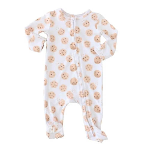 Cookie Crumble Zipper Footie | Caden Lane