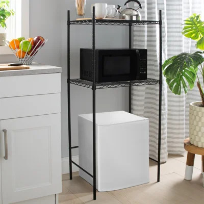 Galgano 53" H x 24" W x 18" D Microwave and Mini-Fridge Storage Rack | Wayfair North America