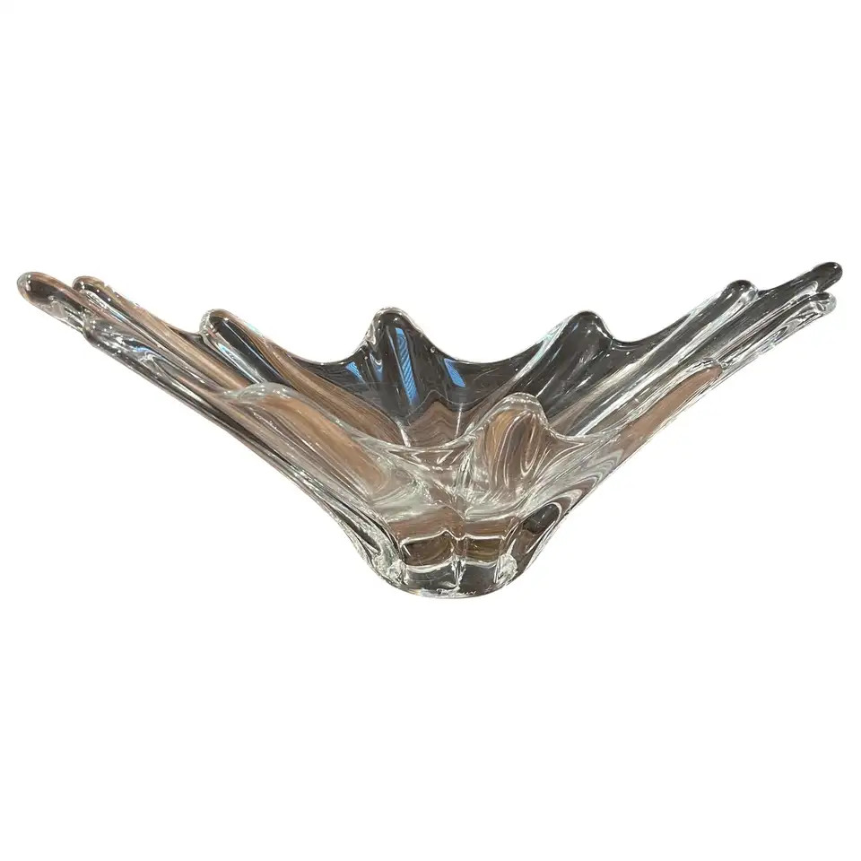 Crystal Starburst Bowl by Daum, France | 1stDibs