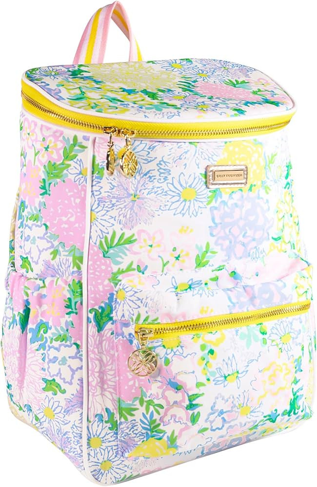 Lilly Pulitzer Insulated Backpack Cooler Large Capacity, Green Portable Soft Cooler Bag for Picni... | Amazon (US)