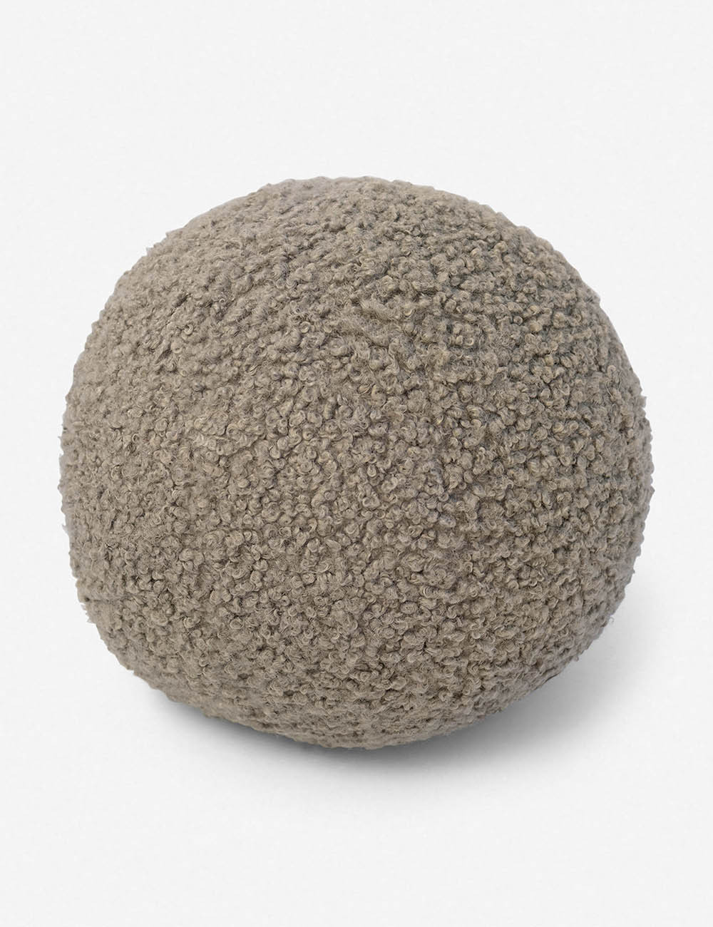 Boucl� Ball Pillow by Sarah Sherman Samuel, Khaki | Lulu and Georgia 