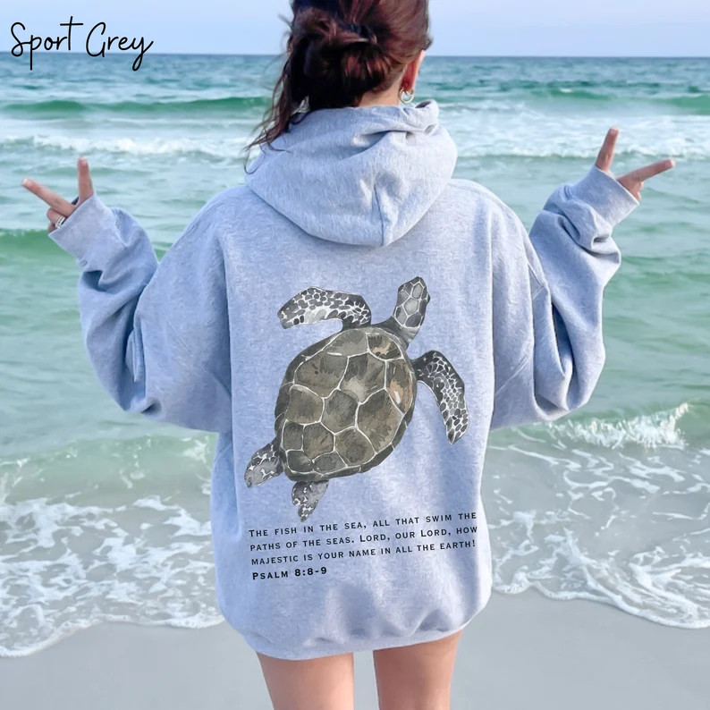 Beachy Hoodie Turtle Hoodie Beachy Sweatshirt Summer Hoodies Surf Hoodie Sea Turtle Hoodie Ocean ... | Etsy (US)